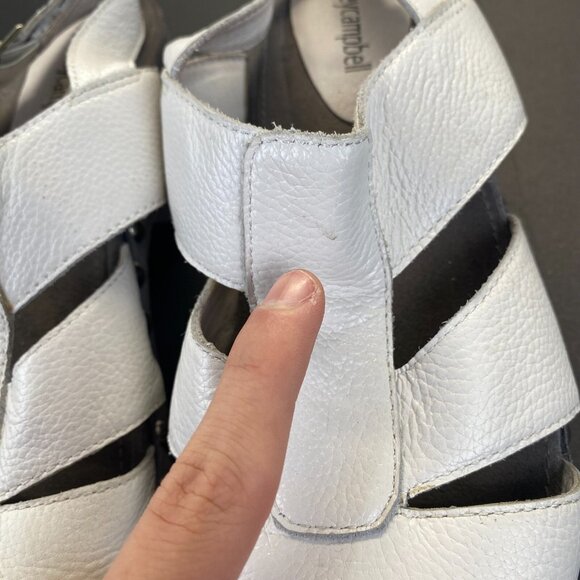 Jeffrey Campbell Genuine Leather Platform/Clogs/Sandals White Size 8.5 M - Picture 8 of 16